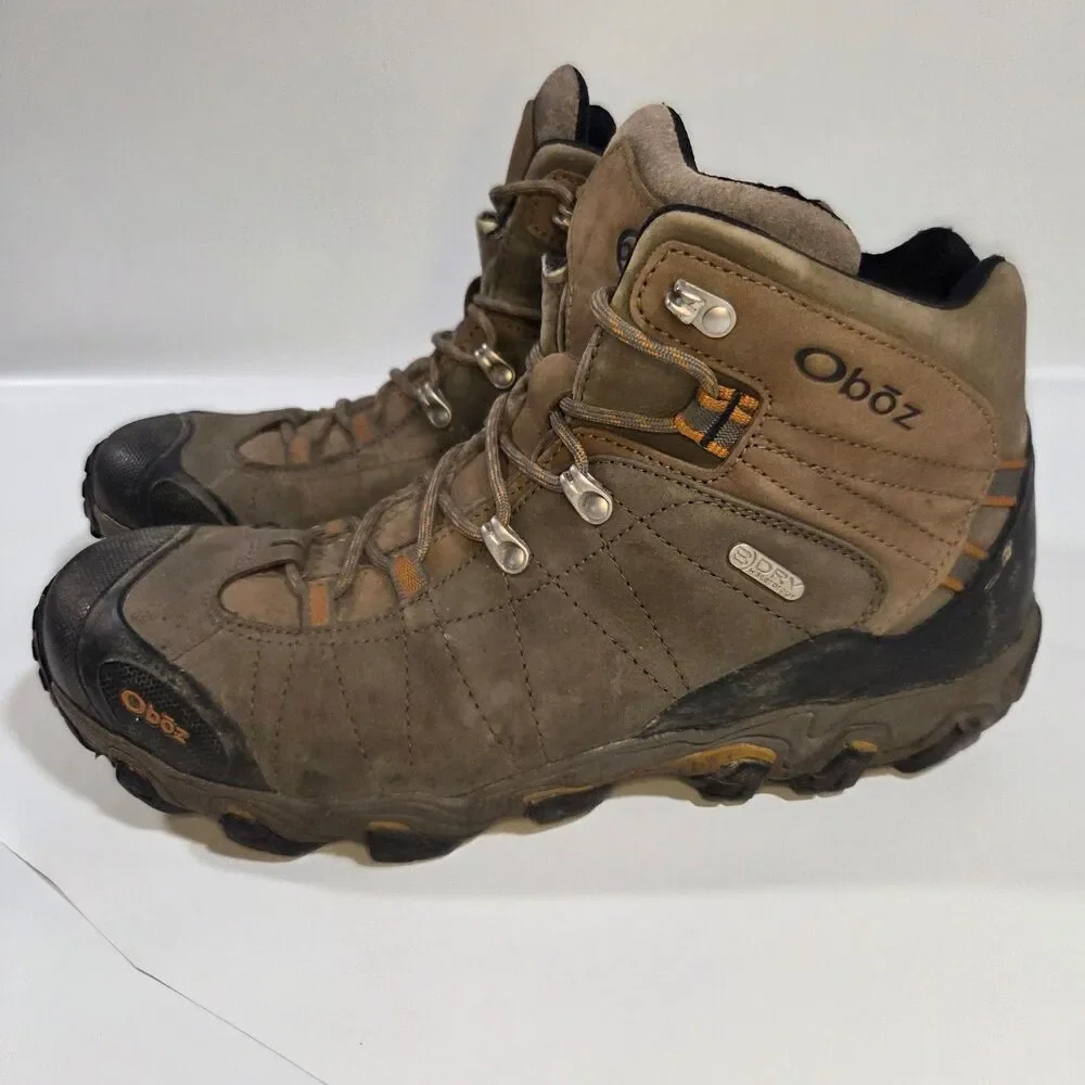 Oboz Bridger Mid B-Dry Men's Hiking Boots, Waterproof, Sudan Brown, Size 14